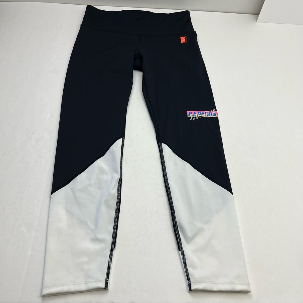 P.E Nation Half Volley‎ Colorblock Legging Women Large Black Athletic Gym *FLAW